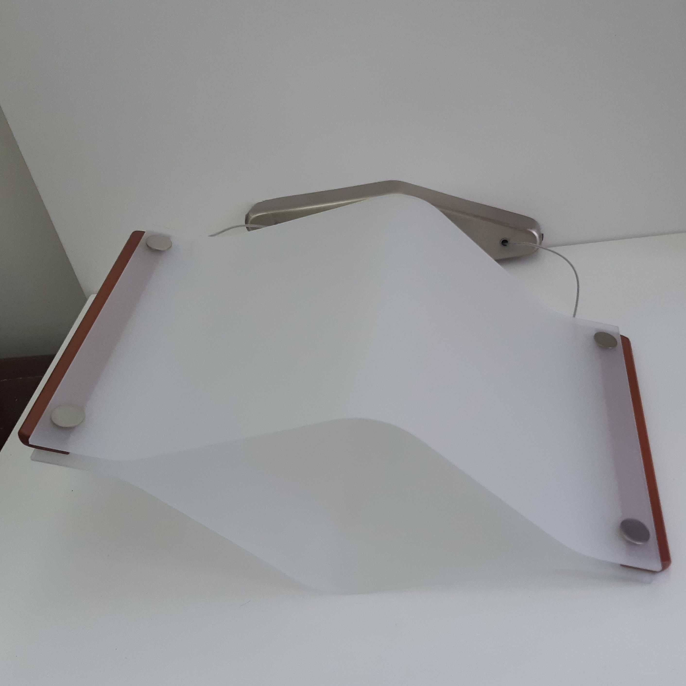 Candeeiro de Tecto Abajur Vidro Fosco E27 100W Funcional