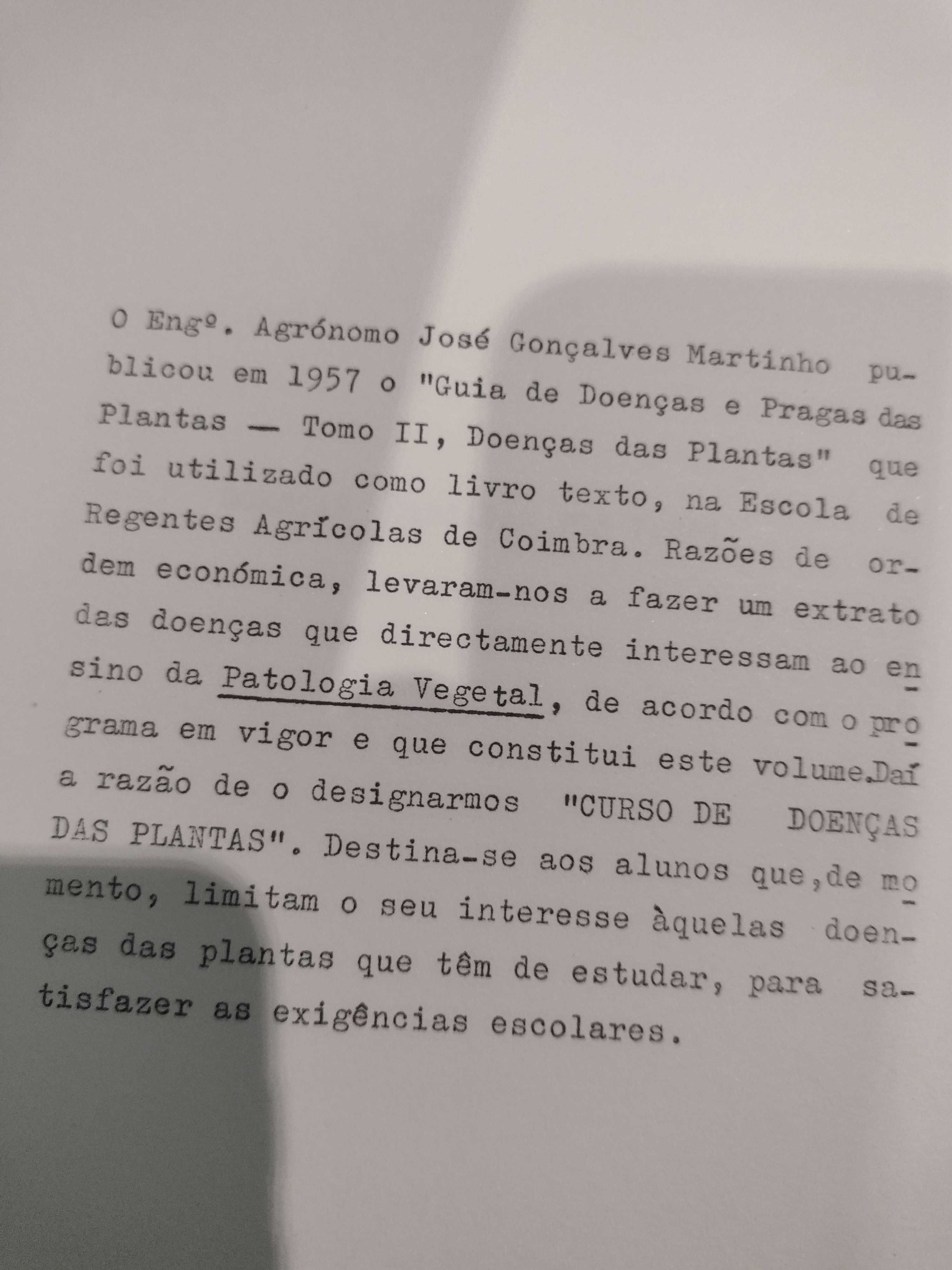Curso de doenças das plantas - José Gonçalves Martinho (1961)