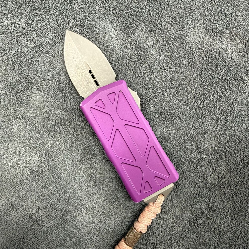 Нож Microtech Exocet D/E Violet OTF оригинал США викидной фронтальный