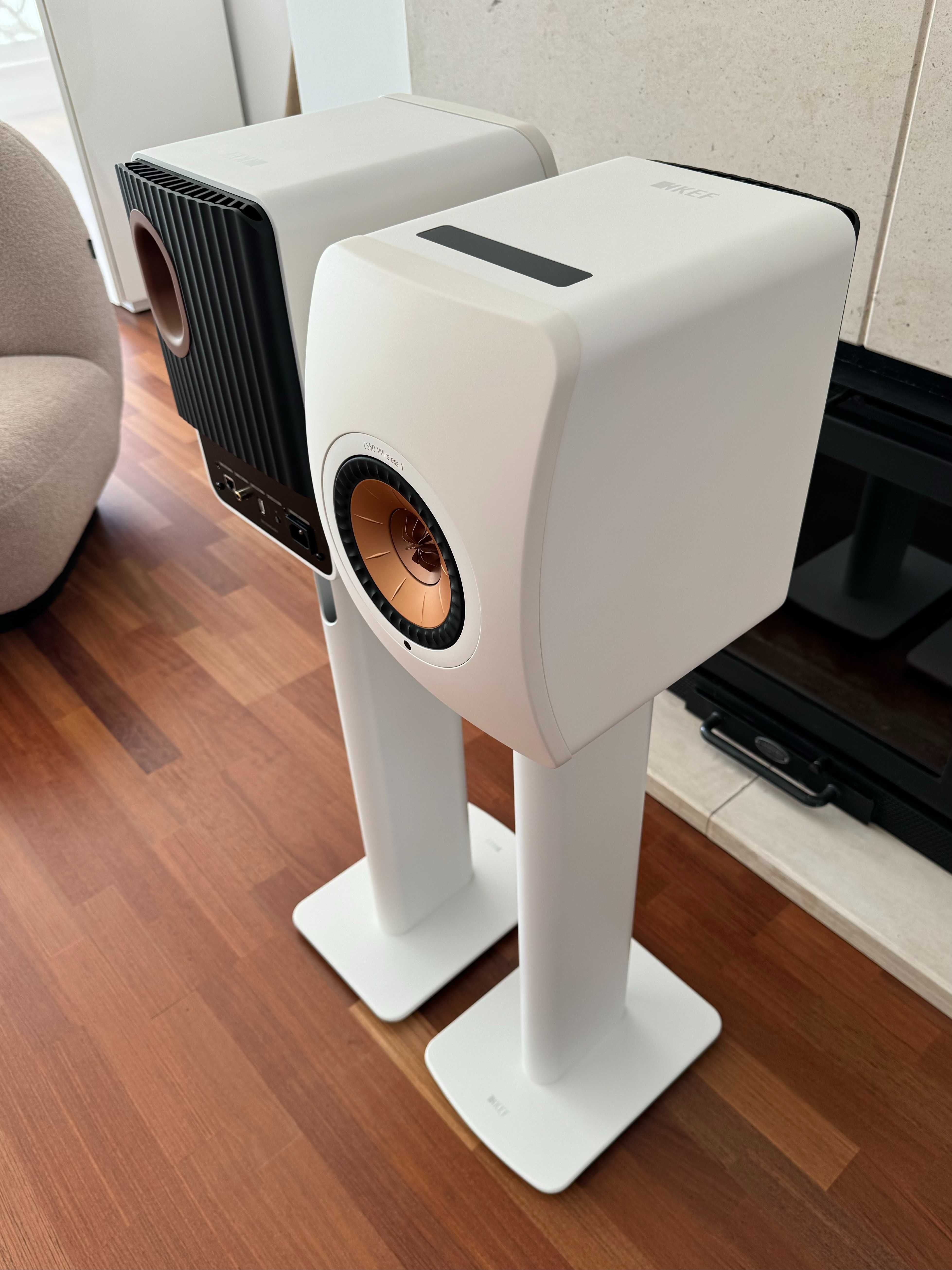 KEF LS50 Wireless II speakers in white