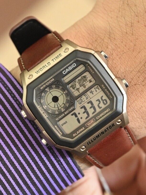 Годинник чоловічий Casio AE-1200WHL-5A Оригінал Гарантія Часы Касио