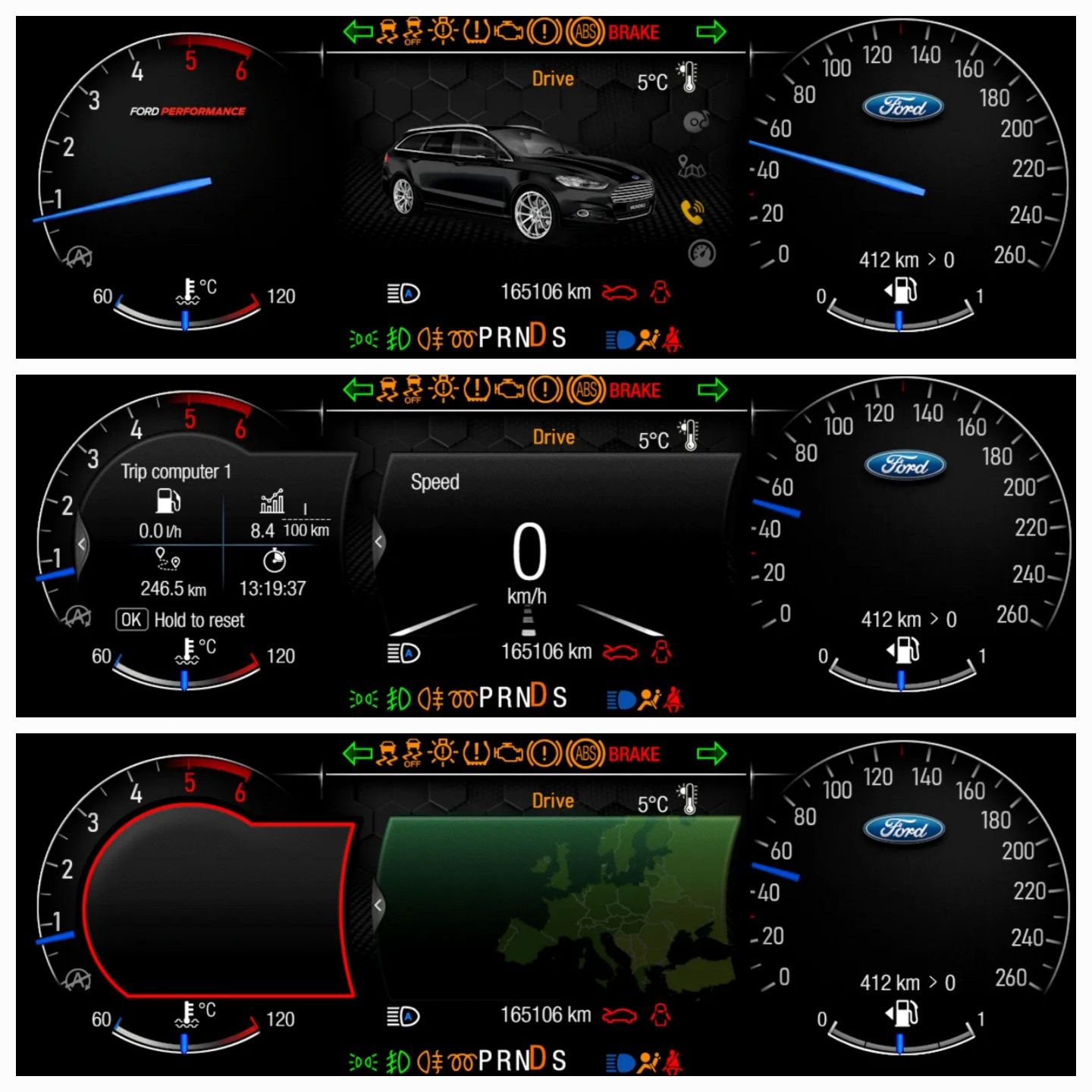 Licznik ford Mondeo MK5, Edge, S-Max, Galaxy. Full Digitall - ramka 3D