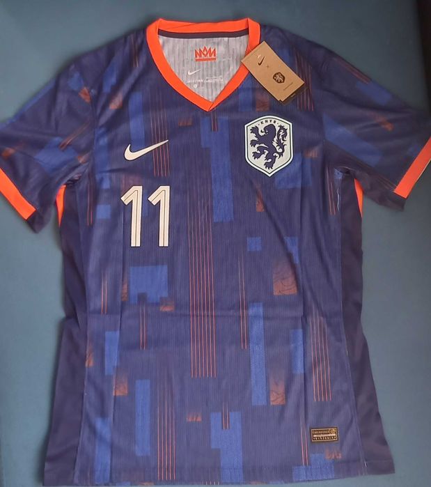 koszulka Holandia w wersji meczowej #11 Gakpo, wyjazdowa, nowa