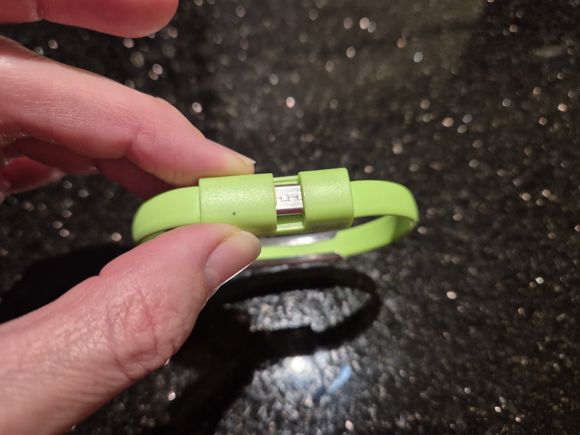 Bransoletka USB silikonowa opaska kabel wtyk mikro