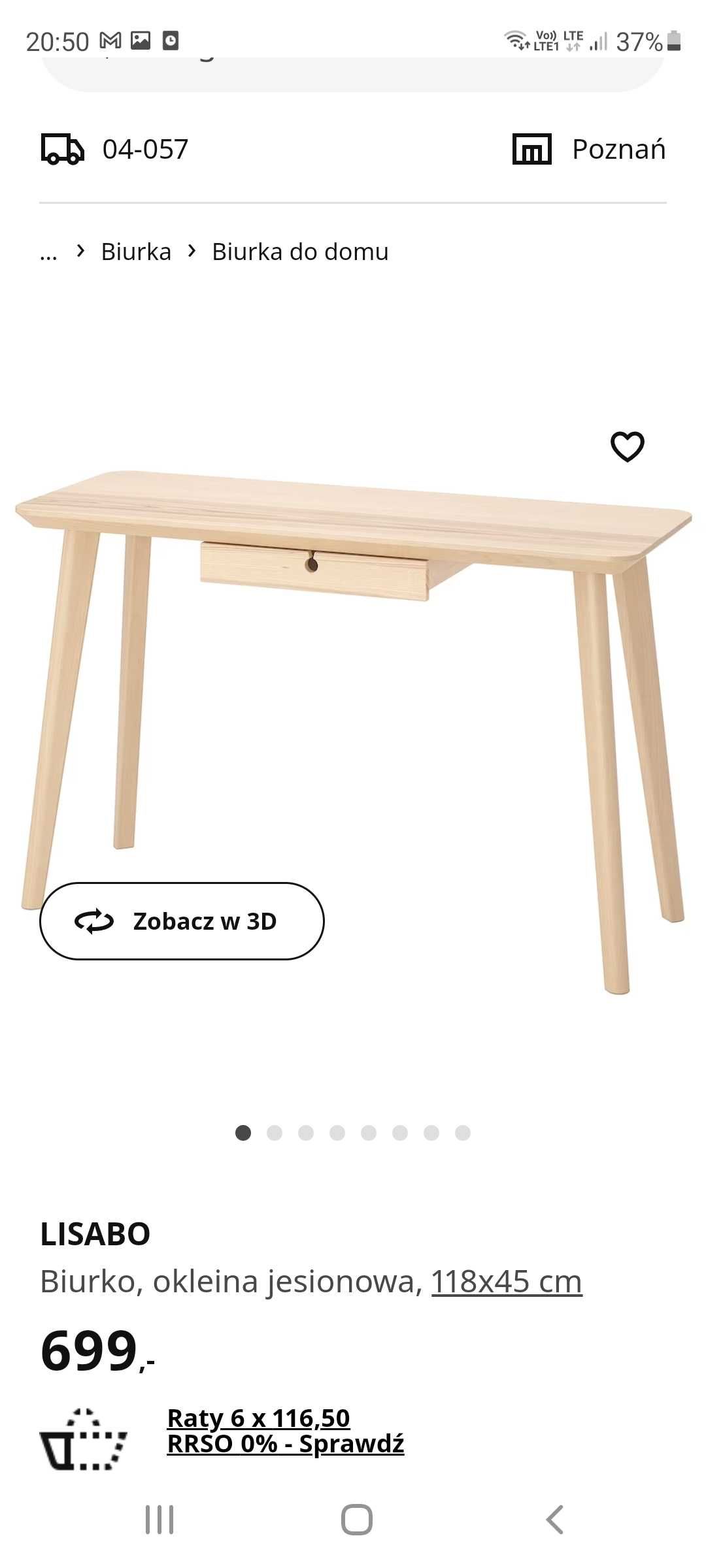 Biurko Lisabo Ikea