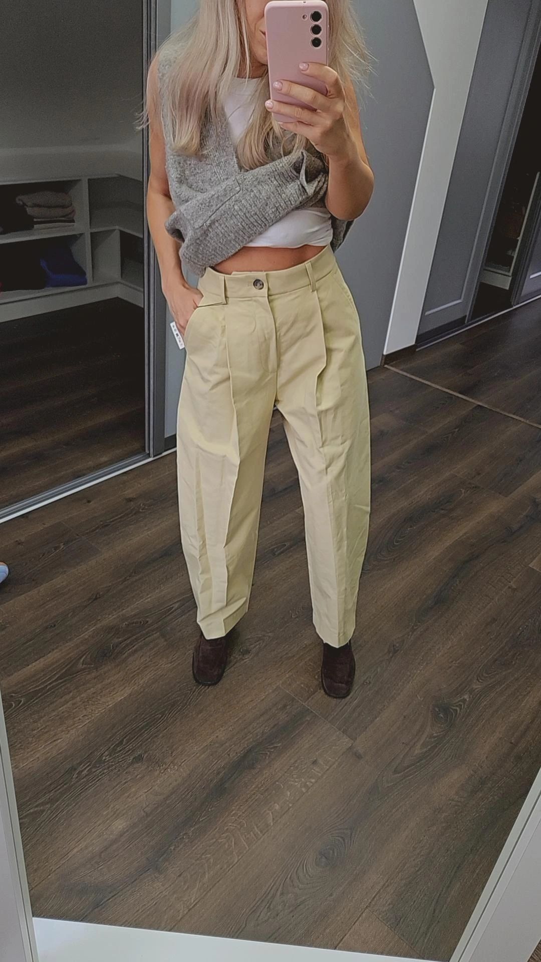 Ідеальні бежеві штани ZARA XS,S,L