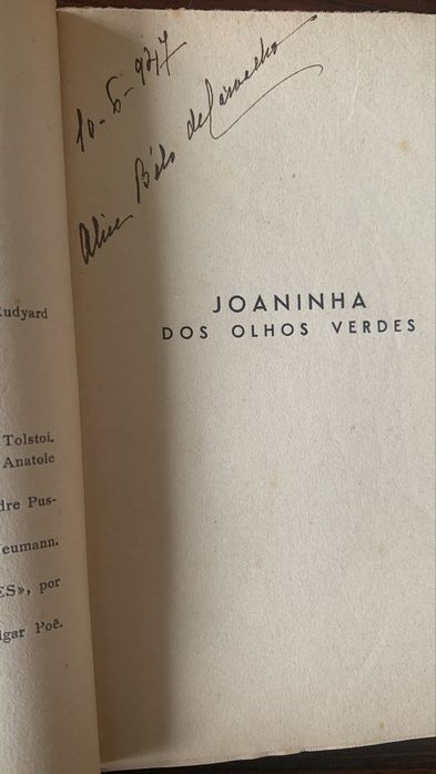 Joaninha dos olhos verdes