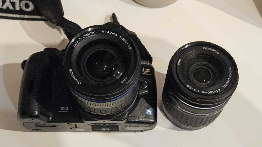 Lustrzanka OLYMPUS e-520 2 Obiektywy Zuiko 14-42mm i 40-150 mm Kraków