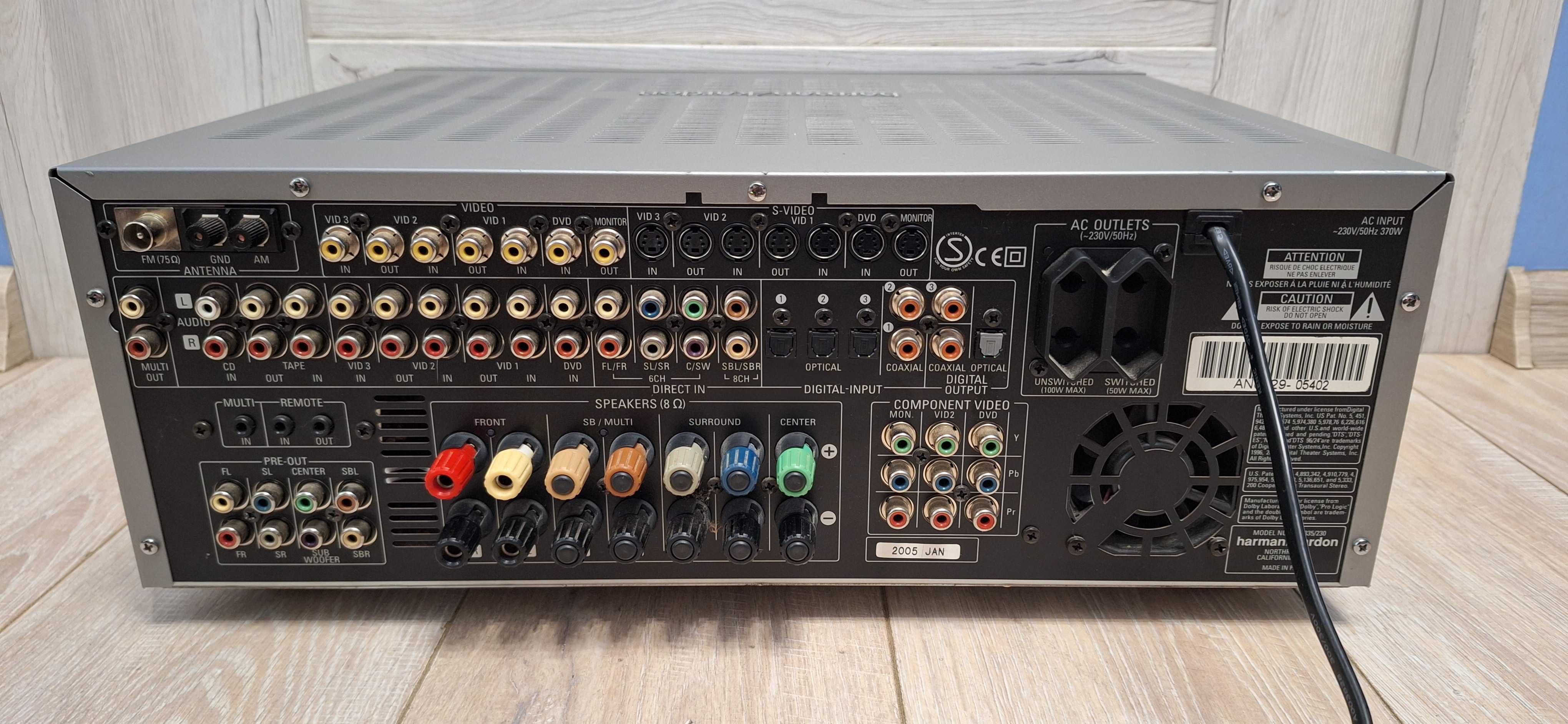 Amplituner Technics HARMAN KARDON AVR 335 Srebrny ! SPRAWNY OKAZJA !