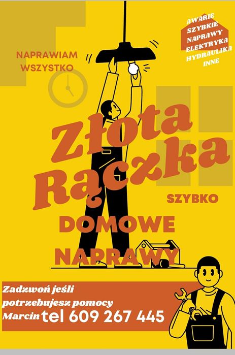 Złota Rączka Elektryk Hydraulik Awarie Szybkie Realizacje Remonty