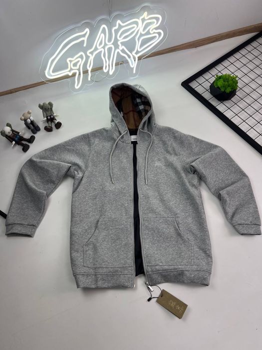 ‼️ЦІНУ ЗНИЖЕНО‼️ Зіп Худі Burberry  (на замку,барбері,сіра,зіпка)