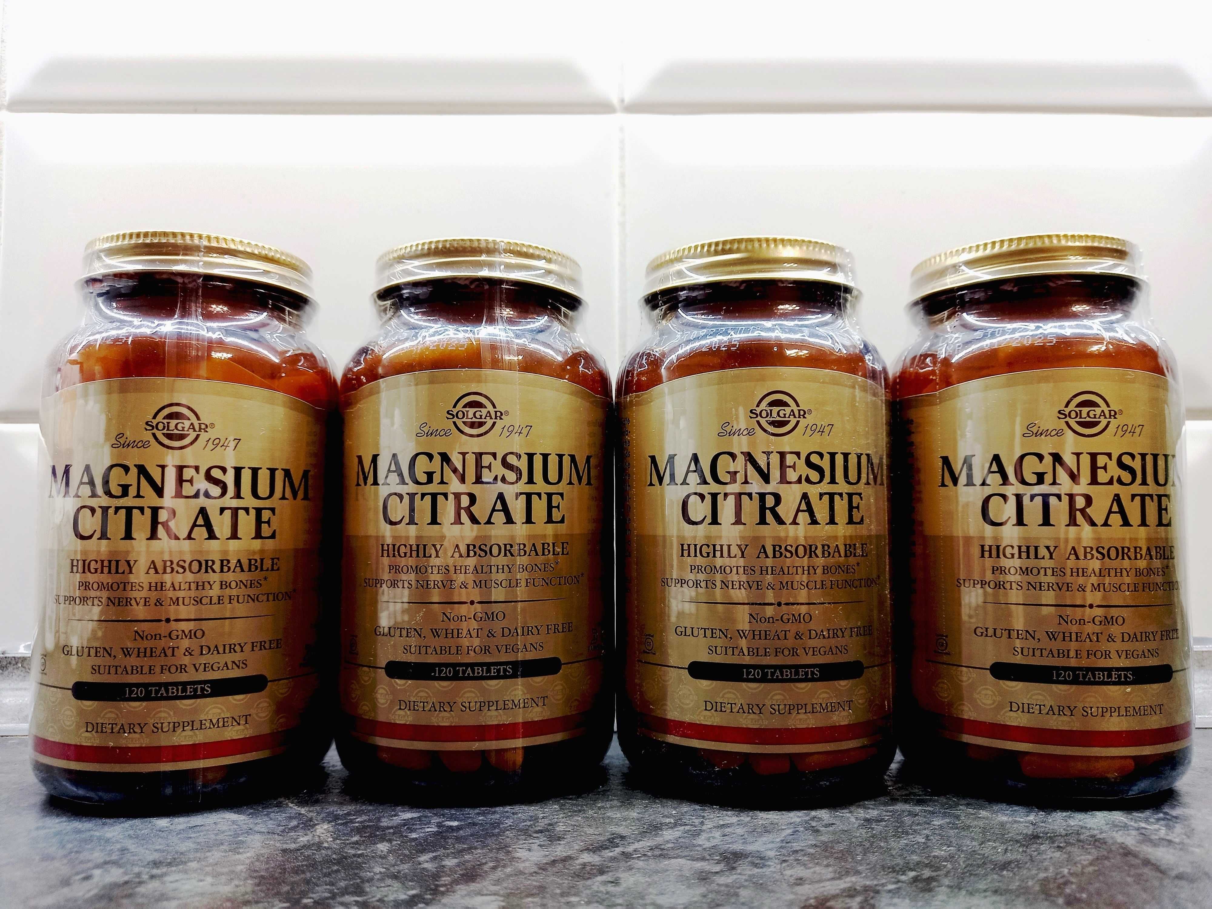 Solgar, Magnesium Citrate (120 таб.), магний цитрат, магній цитрат