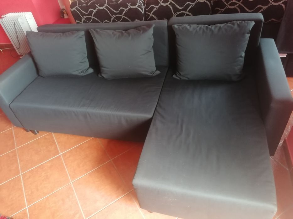 Sofá  - cama  cor preto