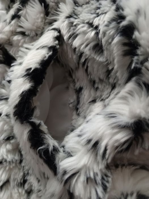 Płaszcz / futro / futerko czarno białe