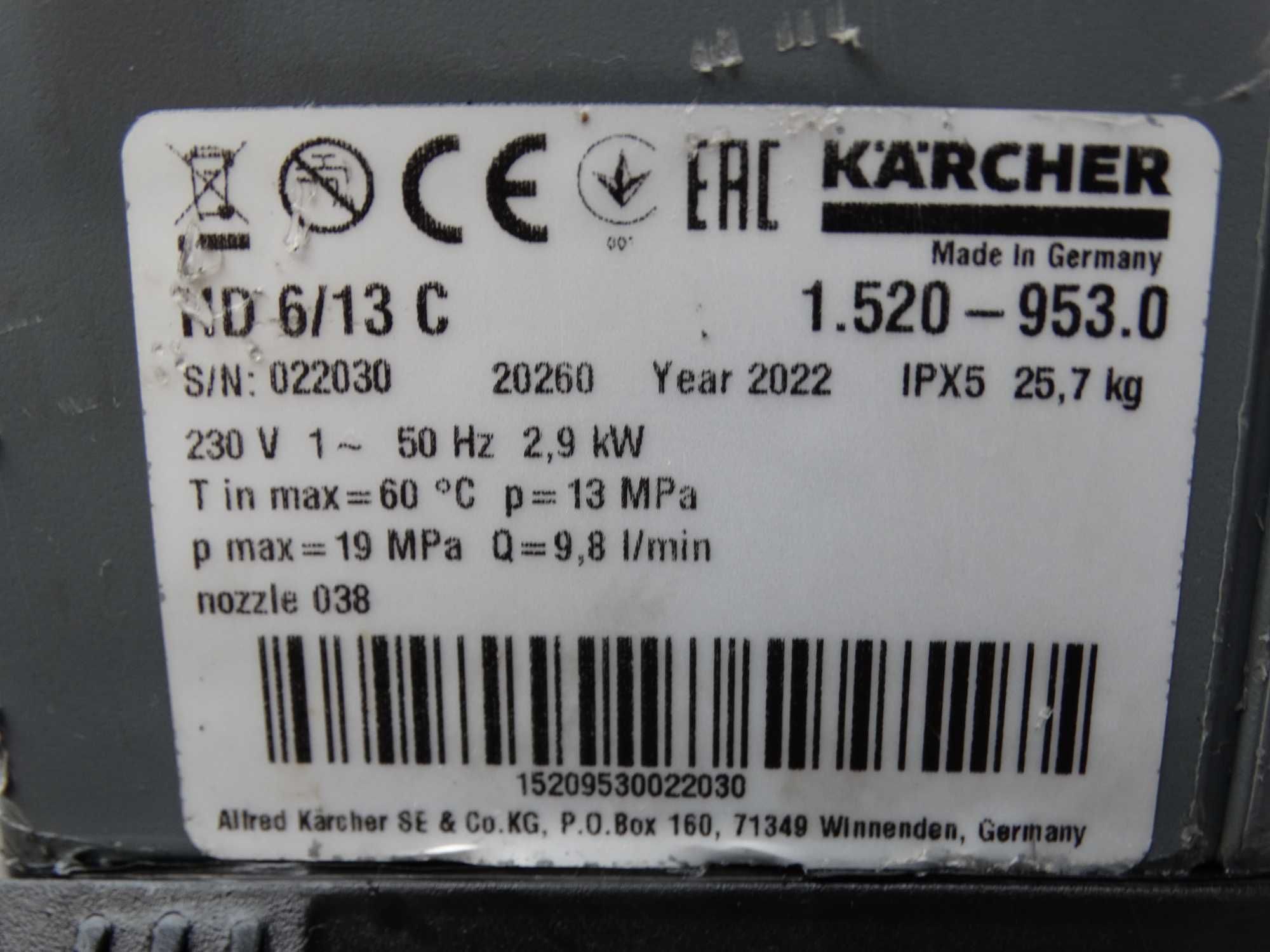 Myjka Ciśnieniowa Karcher HD 6/13 C * 2022 rok