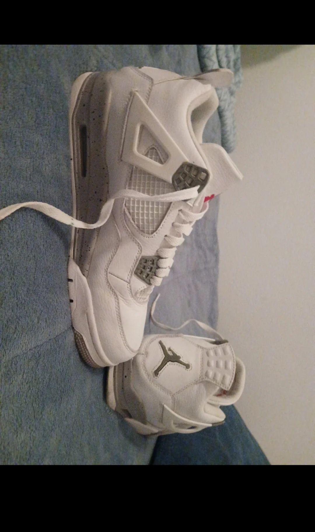 Jordan 4 branco & cinza