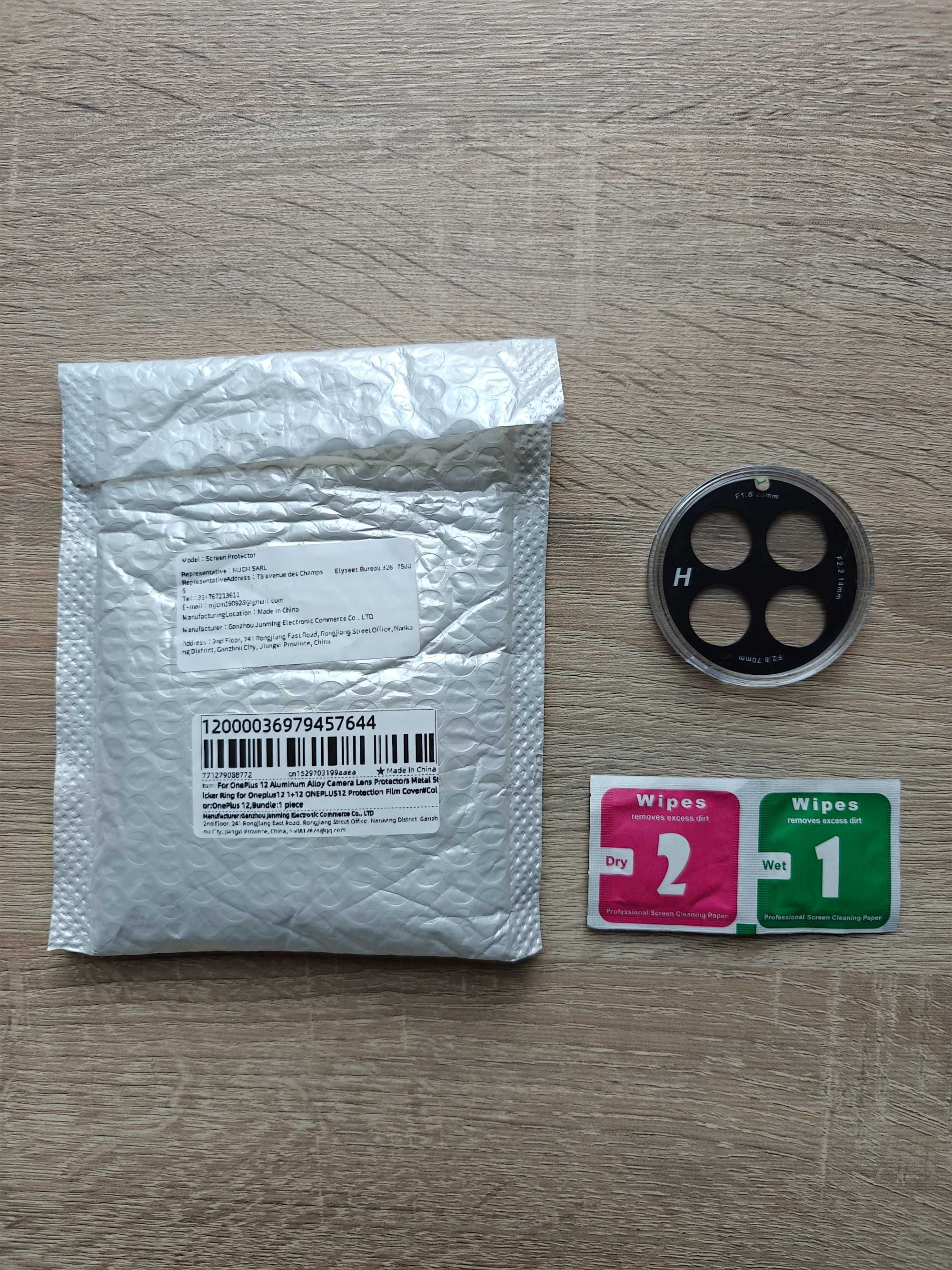 Aluminiowa metalowa osłona obiektywu aparatu kamery OnePlus 12 ekran
