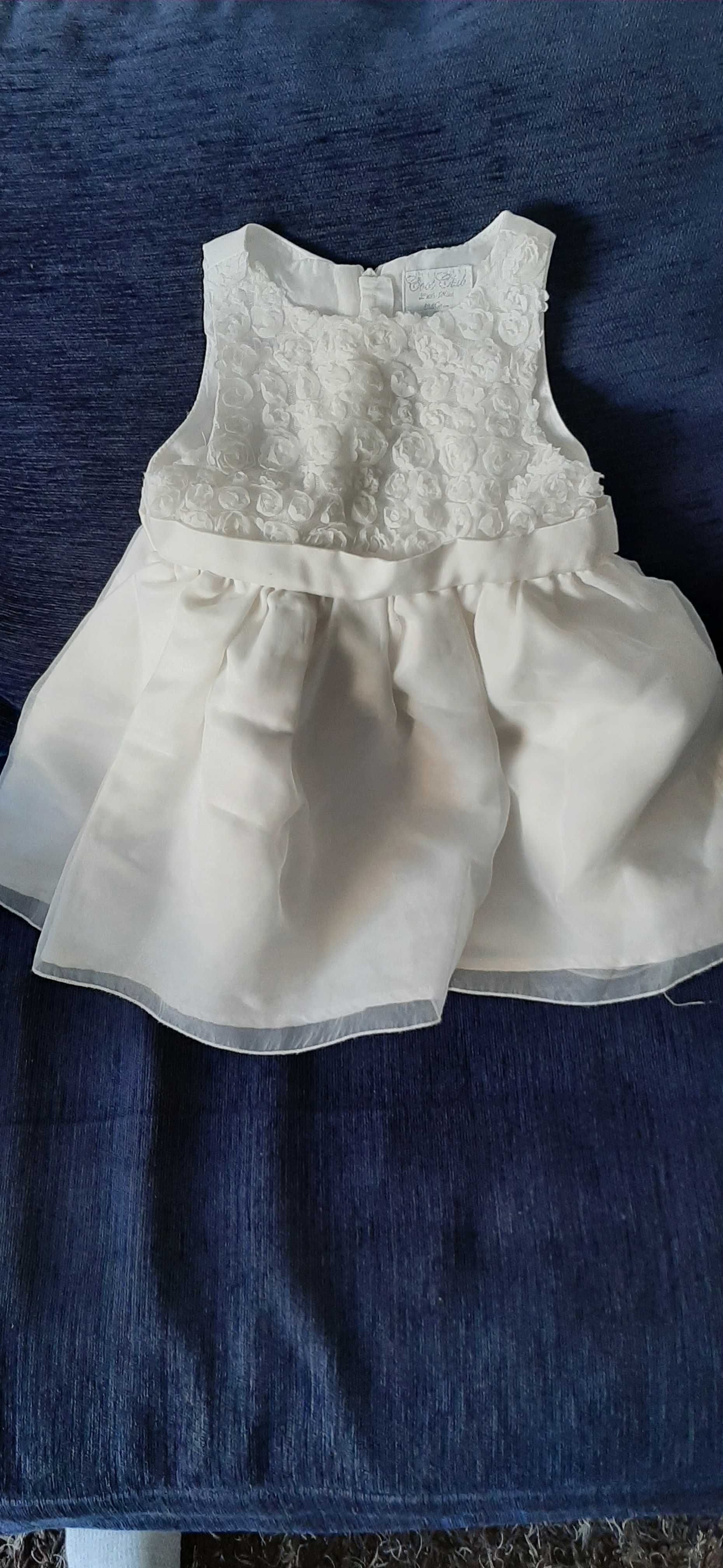 Sukienka dziewczęca Biała rozm. 80