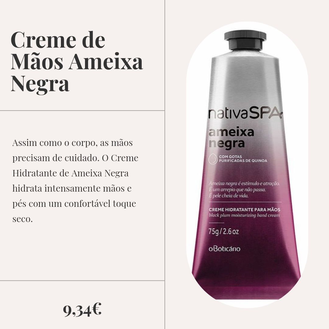 NATIVA SPA | Creme de Mãos Nativa Spa Ameixa Negra, 75gr