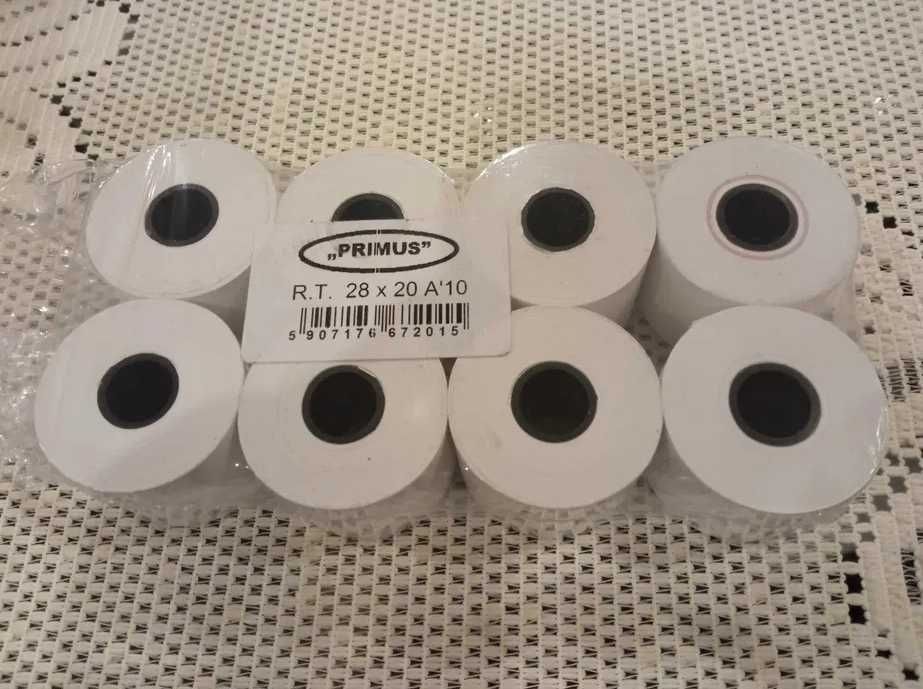 Papier termiczny Rolki termiczne do kasy fiskalnej 8 szt 28 x 20 A10