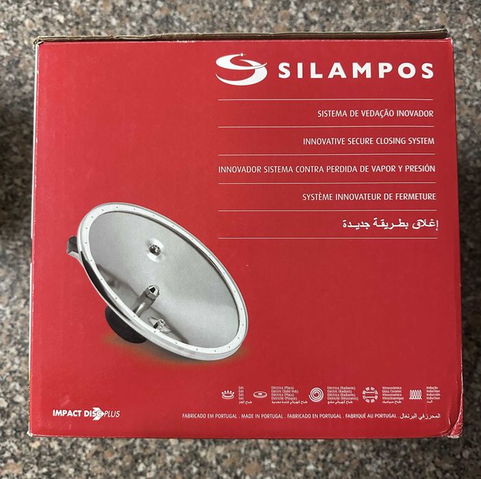 Panela Pressão Silampos Aço Inox 8L - Ref. 643122018708 - NOVA