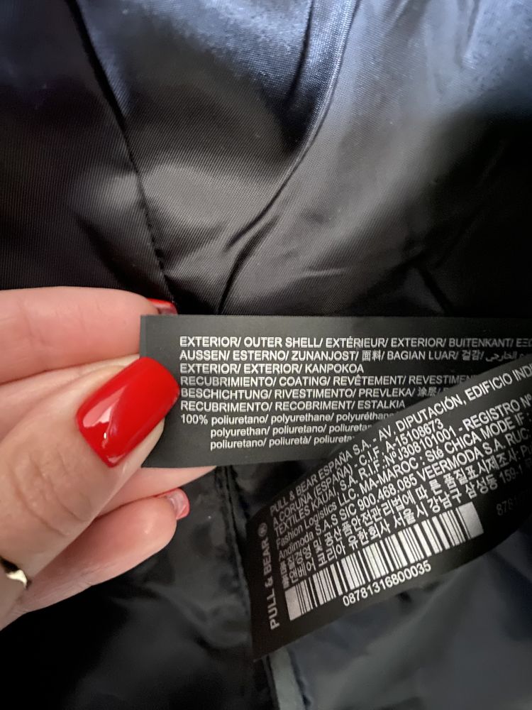 Marynarka z eko skóry Pull & Bear rozmiar M kolor czarny
