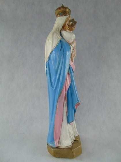 Stara rzadka figurka Matki Boskiej Maryji gipsowa