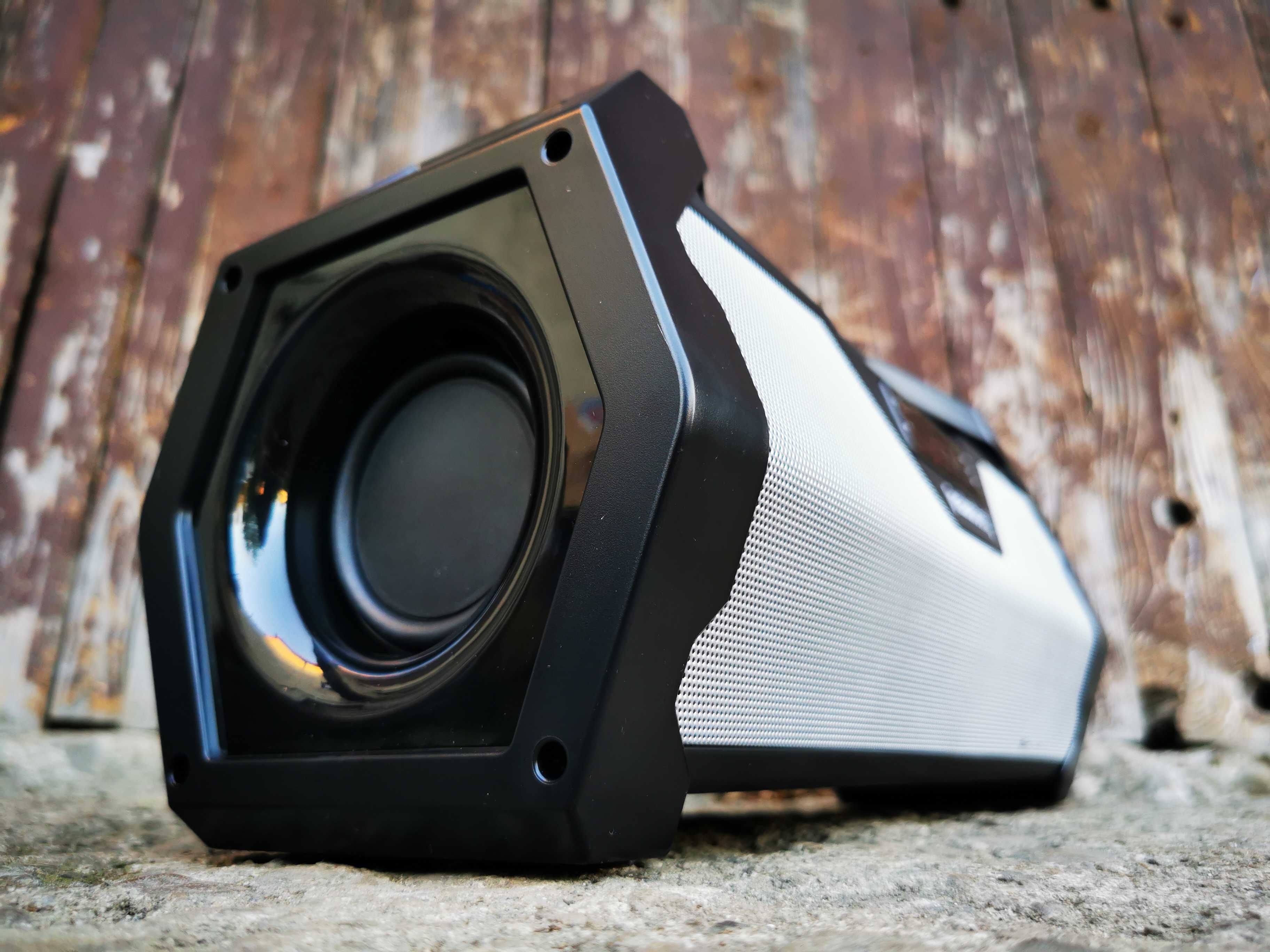 Boombox GŁOŚNIK Bluetooth Subwoofer RADIO ODTWARZACZ MP3 USB Budowlane