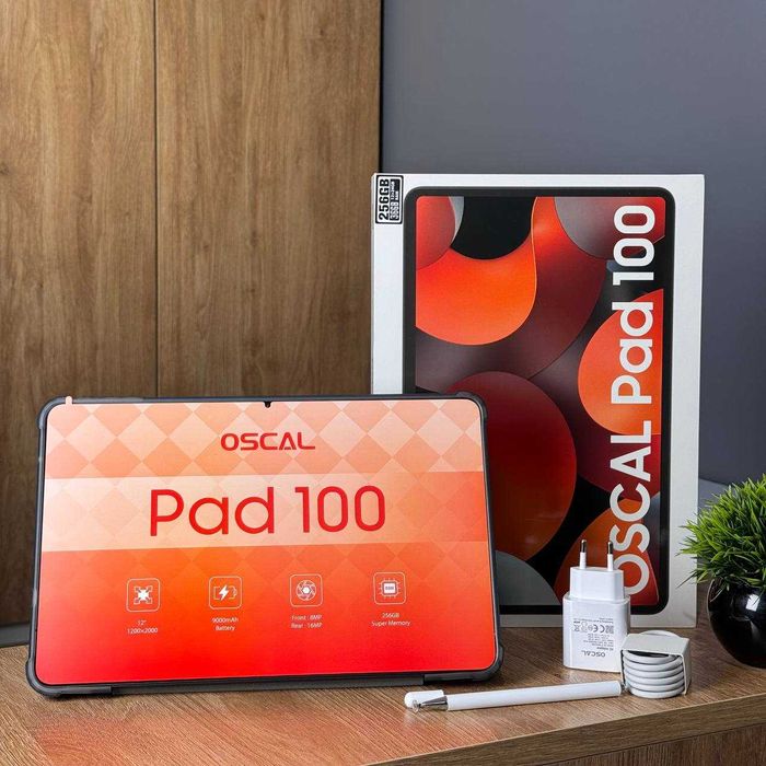 Планшет Oscal Pad 100 12/256GB LTE Gray + чохол, стилус і скло Купити