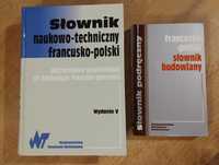 2x Słownik naukowo-techniczny francusko-polski budowlany podręczny