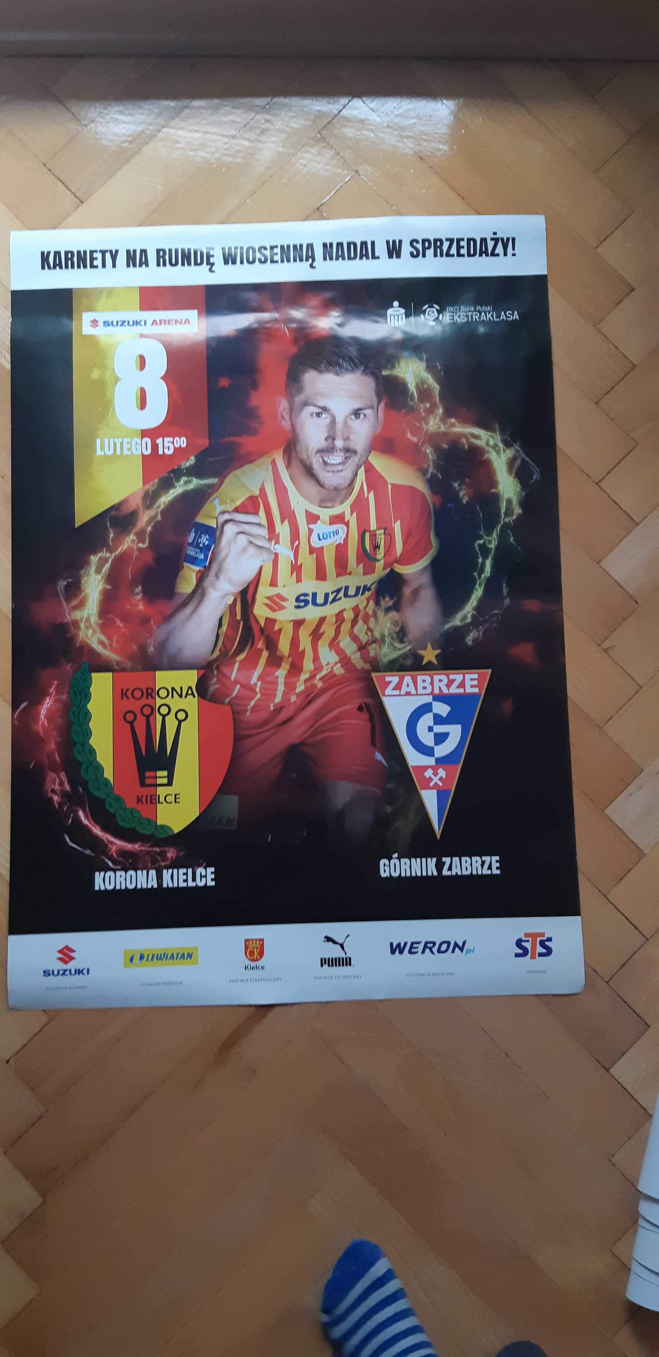 afisz z meczu Korona Kielce -Górnik Zabrze 8 luty 2020 -duży