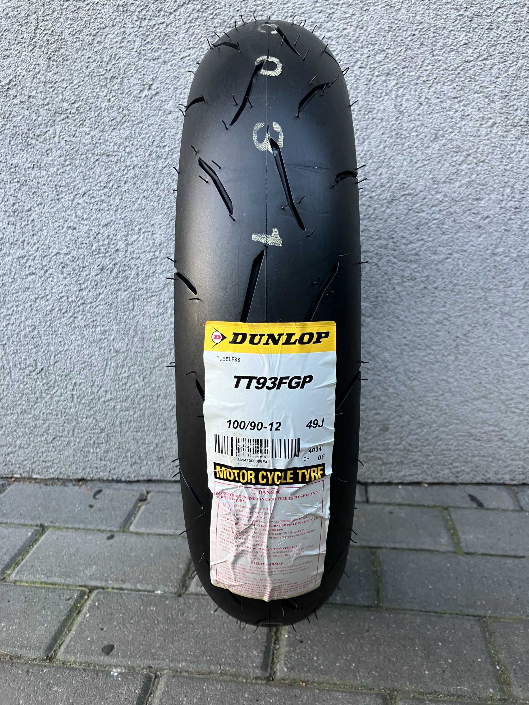 100/90-12 Dunlop TT93 GP PRO 49J TL Pit Bike