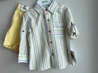 Летний комплект Little Me для мальчика рубашка и шорты на 12 месяцев.