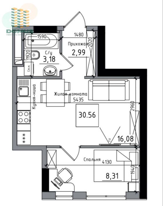 Продам 1 комн в ЖК Артвиль. Авангард. 7 КМ. Квартира с ремонтом!