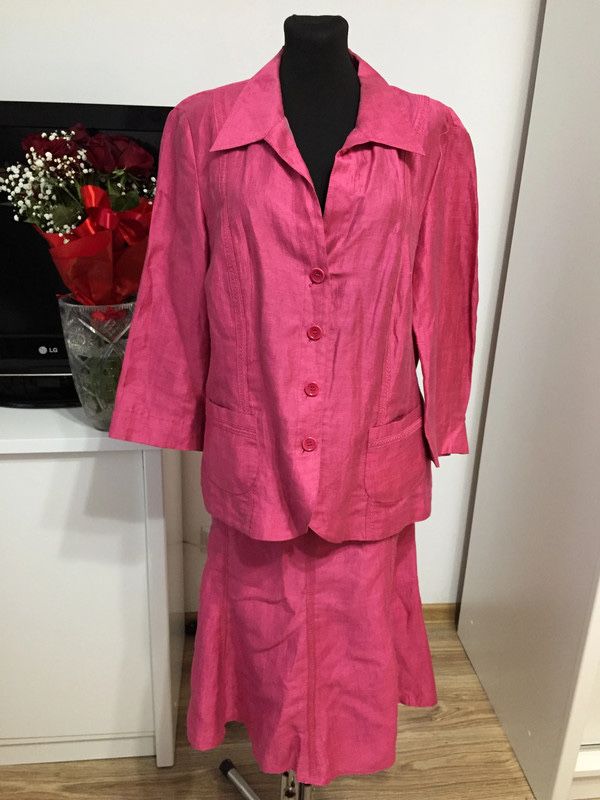 lniany komplet gerry weber 16/44 linen bluzka spódnica