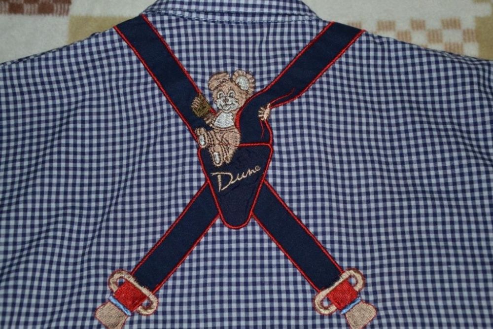 Рубашка-теніска для хлопчика р.164 с вишивкою підтяжки