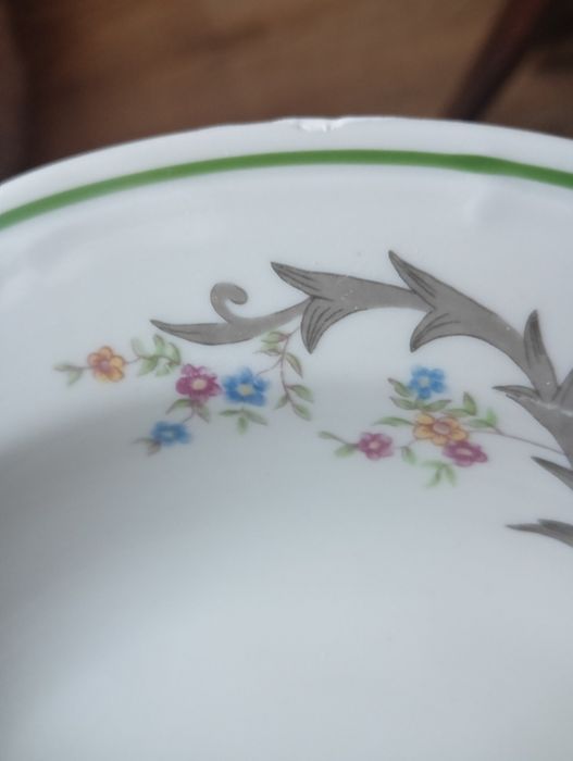Dwa głębokie talerze obiadowe porcelanowe Włocławek