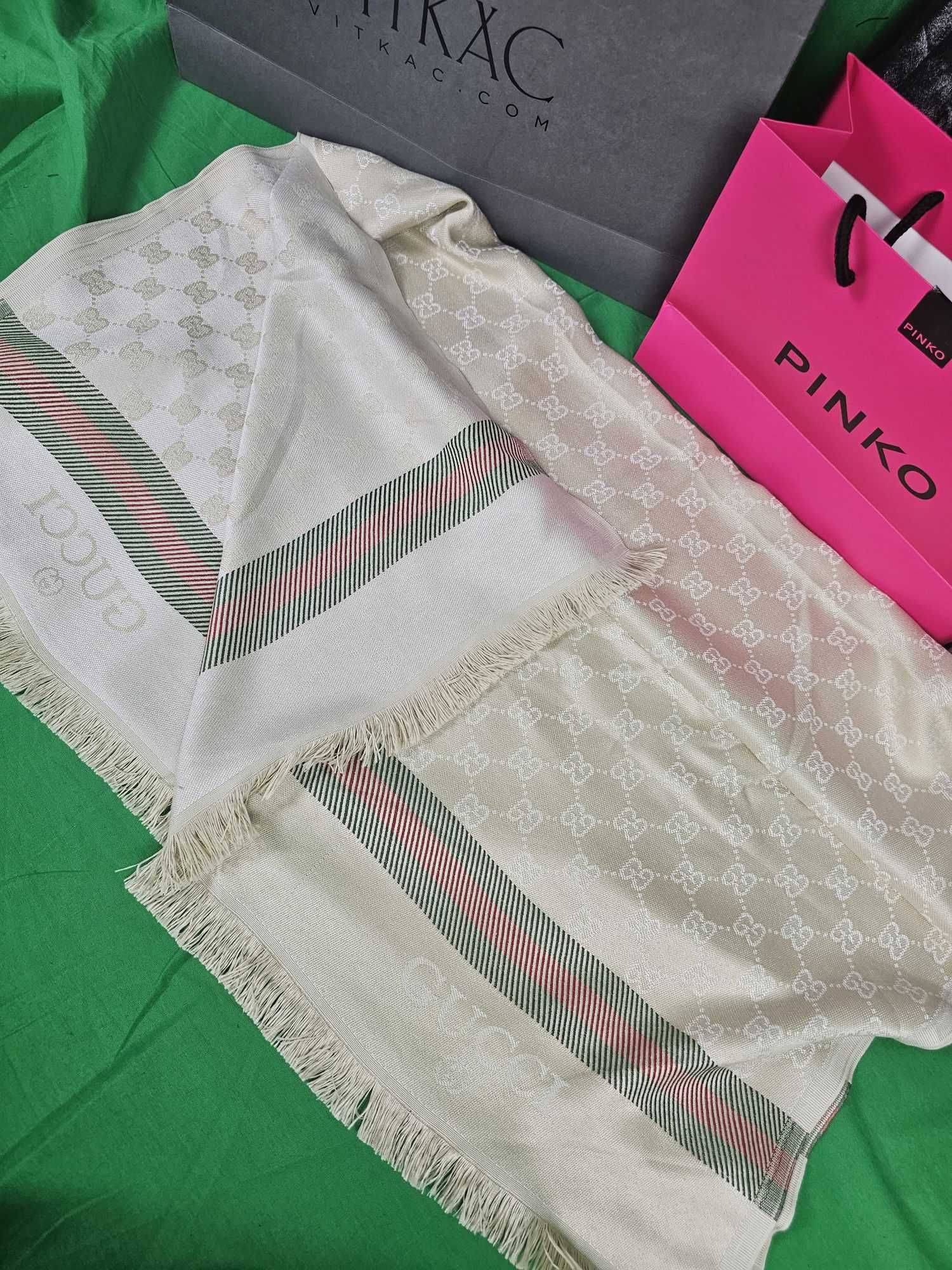 Szalik chusta Gucci nowość logowane Louis Vuitton LV bawelna unisex