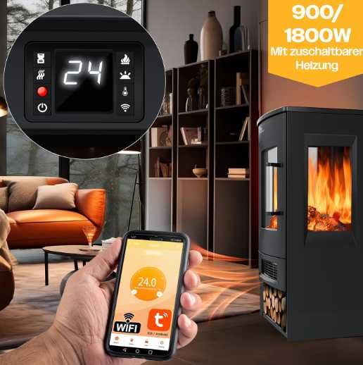 Kominek Elektryczny Stojący   KESSER LED