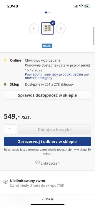 Komoda BJERRINGBRO 6 szufl. natur./biała jak nowa