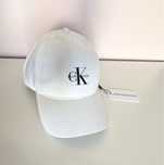 Calvin Klein biało czarna czapka z daszkiem logo unisex