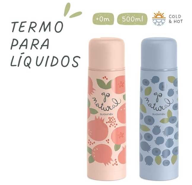 Termo Para Líquidos Rosa e Azul