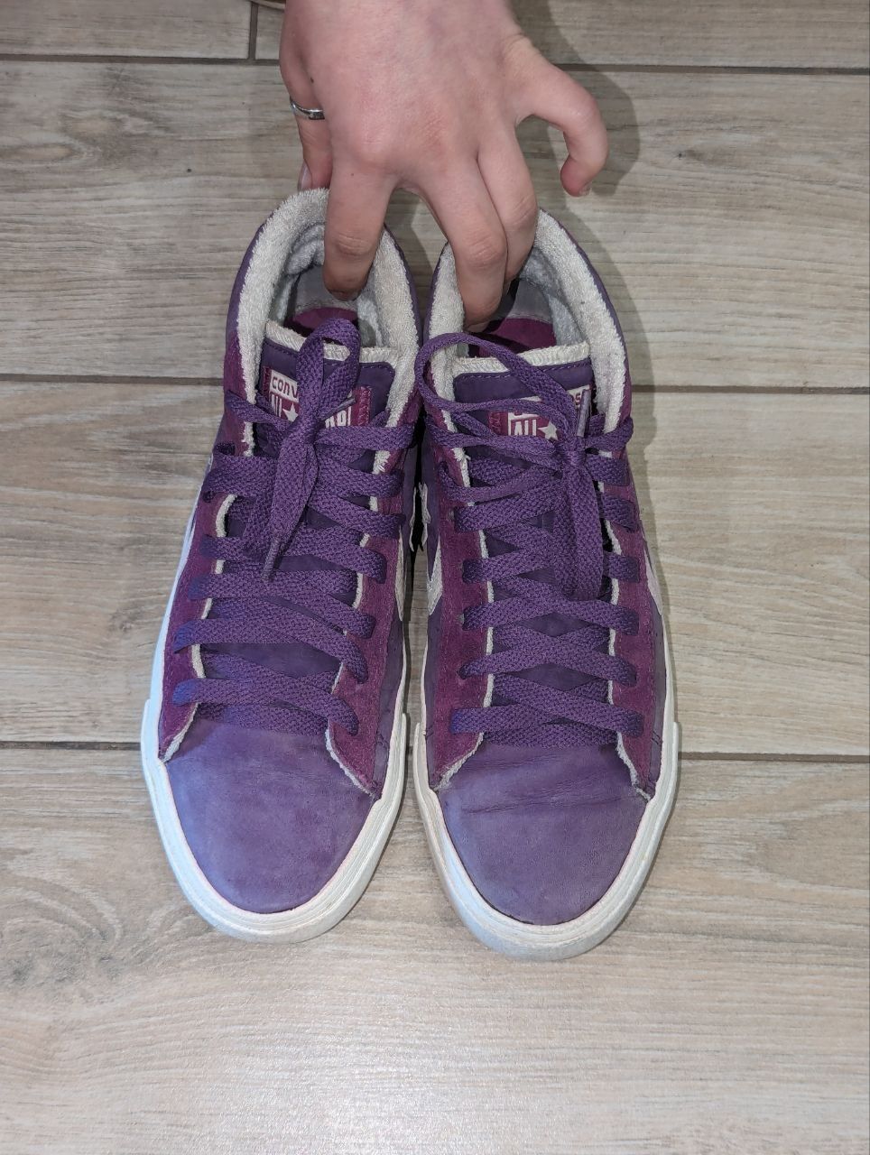 Срочно! Converse Pro Leather Vulc Mid Purple фиолетовые конверсы 37 р