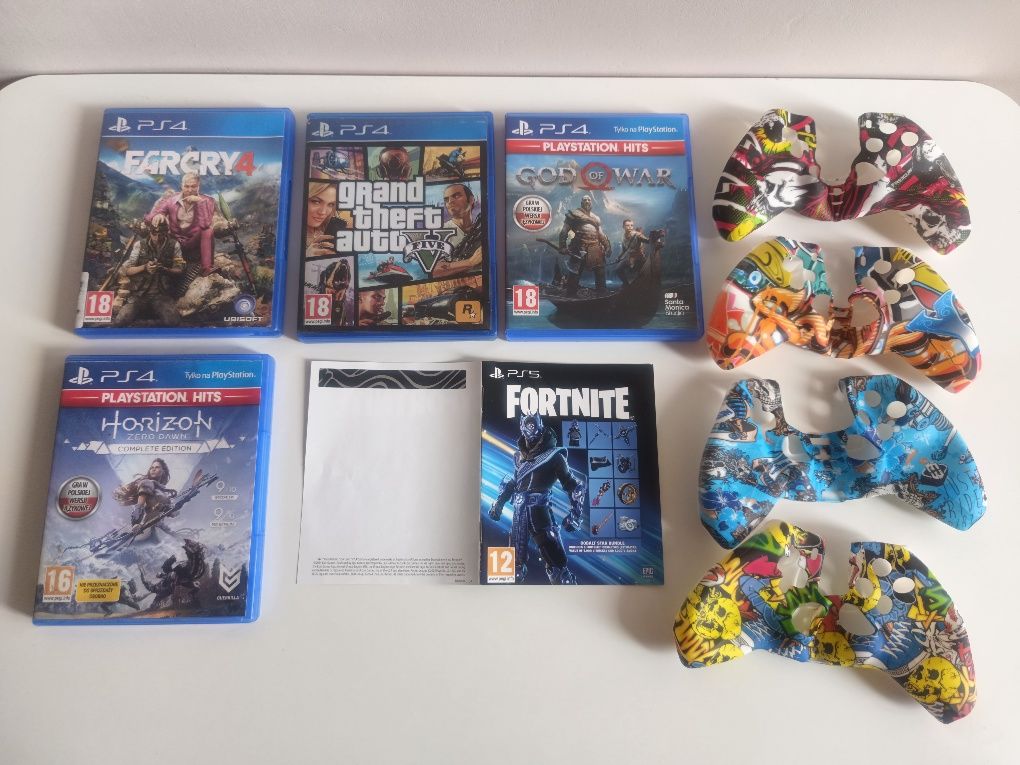 Zestaw 4 gier + kod Fortnite + 4 case'y