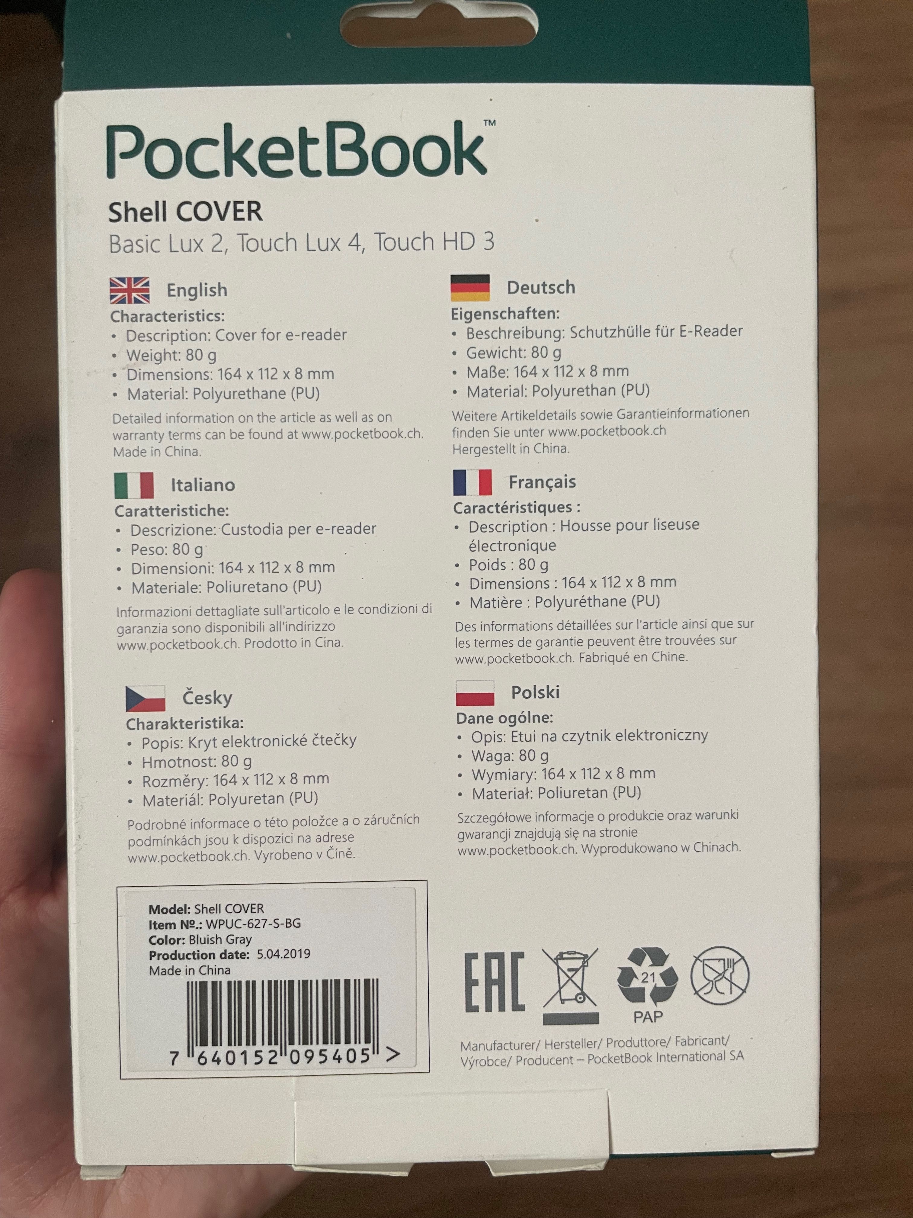 Etui Shell New Niebieskie na czytnik Pocketbook NOWE