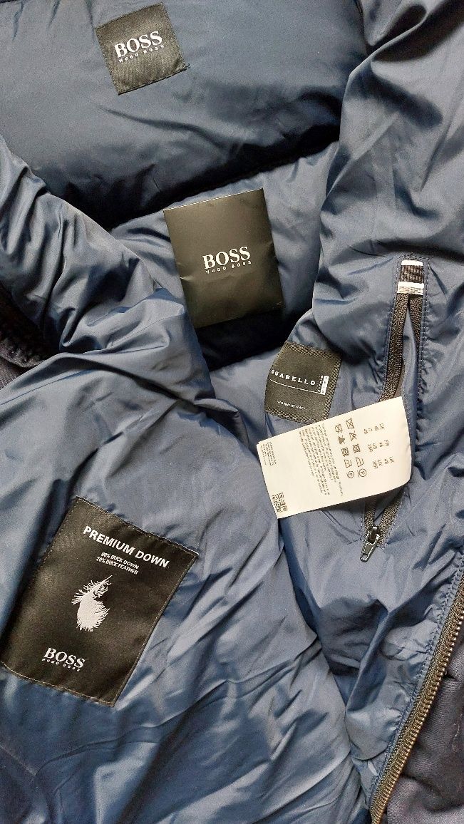 Hugo Boss x Guabello nowa kurtka/płaszcz puchowa męska r. 48/M