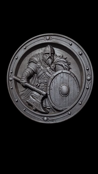 Вікінг - панно з дерева, подарунок чоловіку