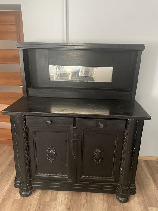 Dębowa Szafka kredens czarna