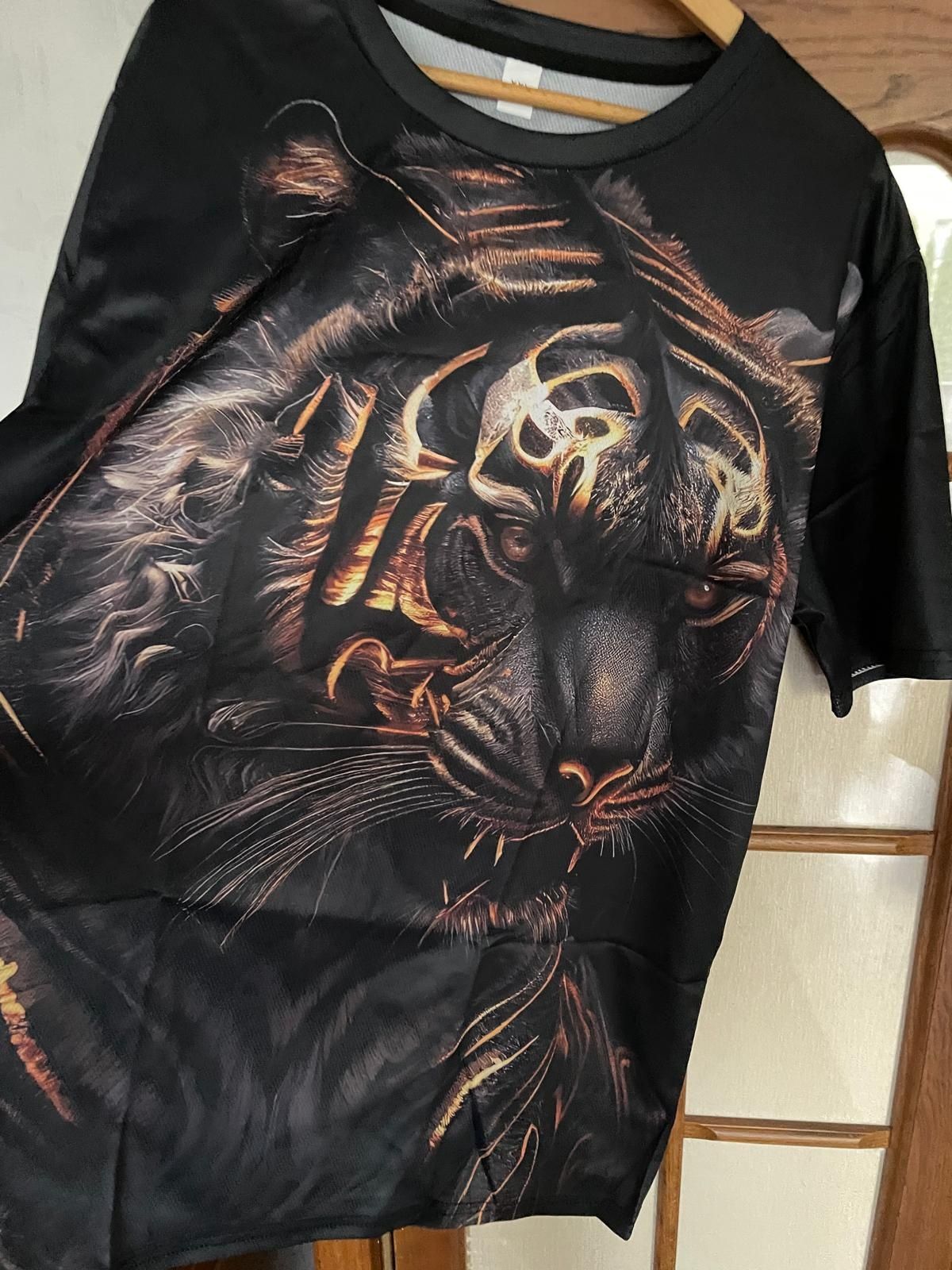 Super strój na Halloween tygrys T-shirt +maska roz XL - XXL