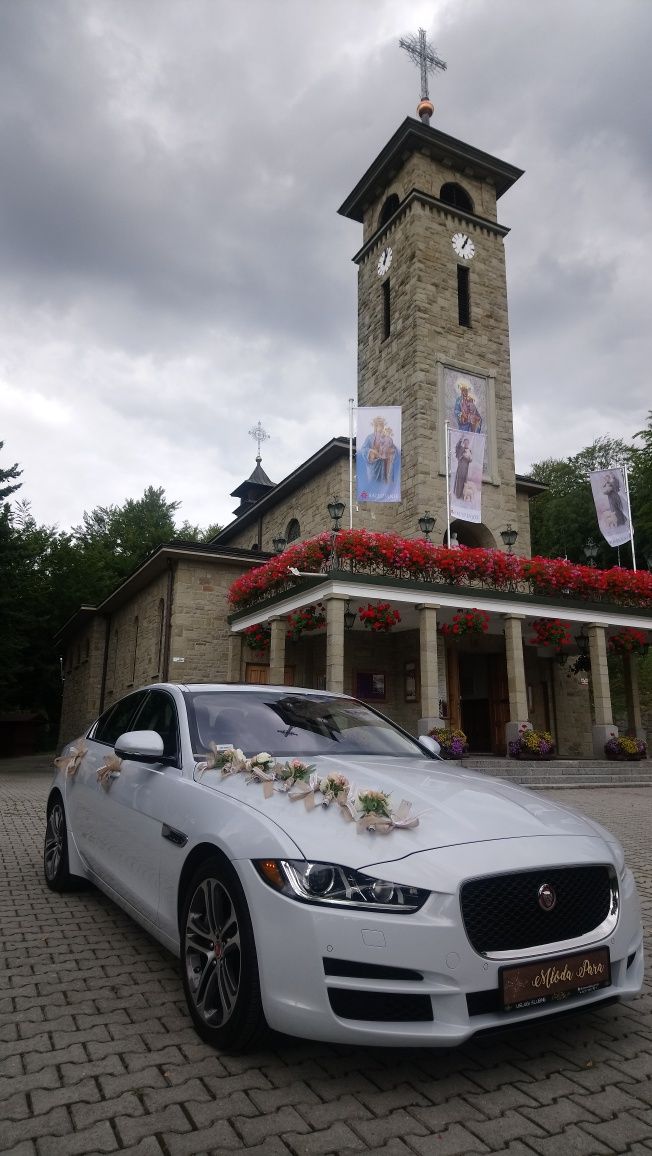 Jaguar xe biały 340 KM auto do ślubu Tychy Oświęcim Olkusz Chrzanów